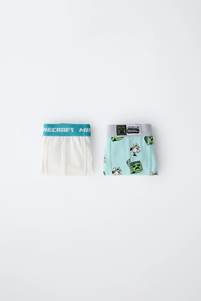 6-14 YEARS/ TWO-PACK OF MINECRAFT © MOJANG AB BOXERS