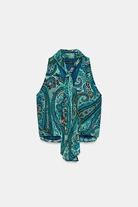 BOW PRINT TOP