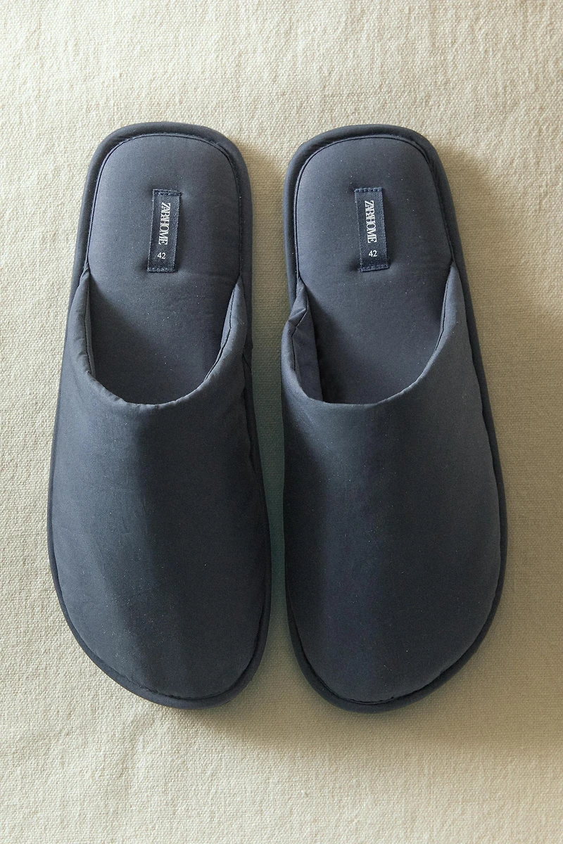 TECHNICAL FABRIC MULE SLIPPERS