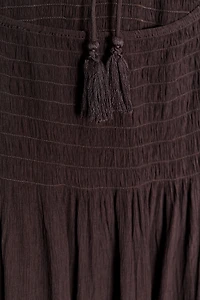 SMOCKED HALTER DRESS