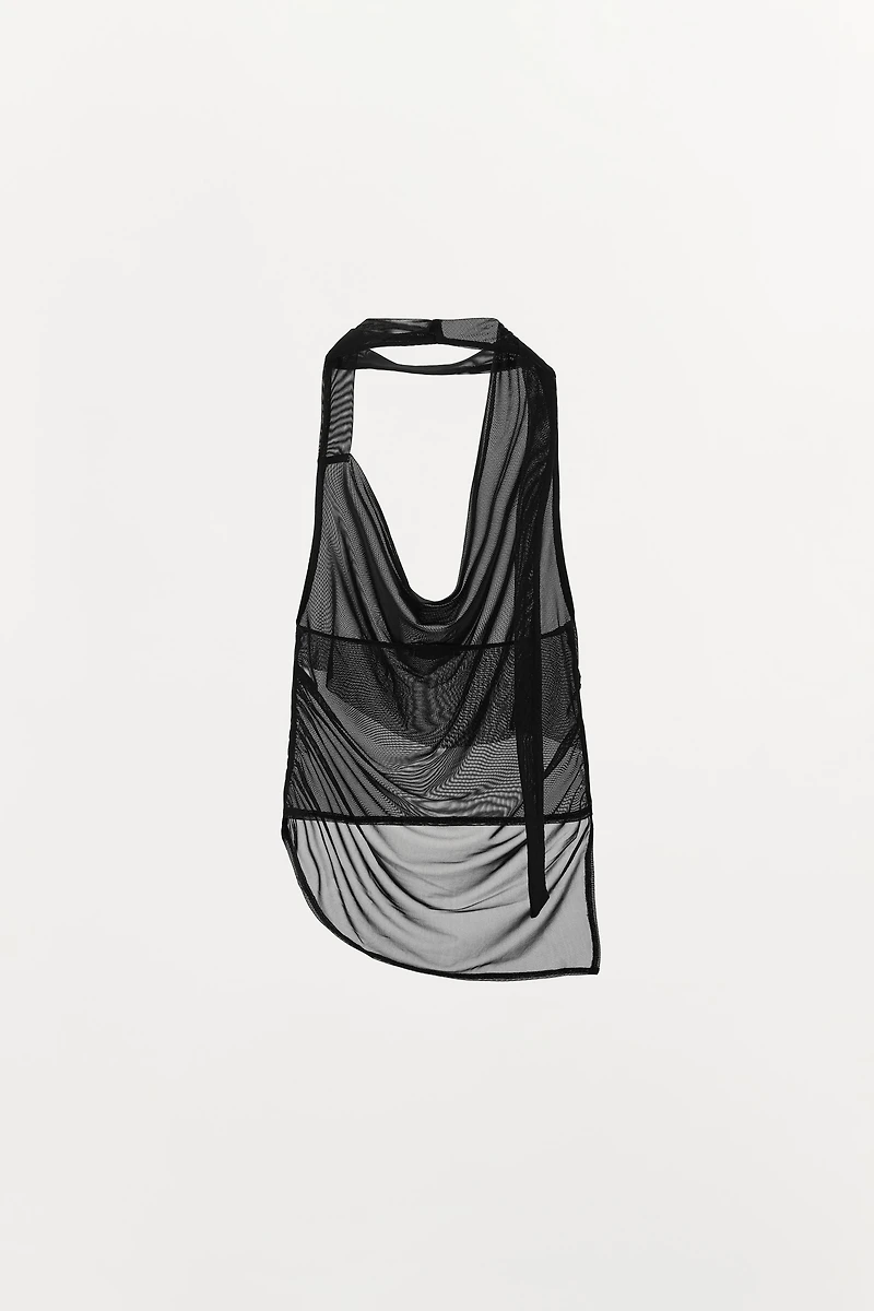TULLE HALTER TOP