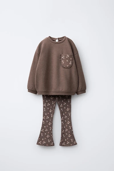 SOFT TOUCH FLARE T-SHIRT AND LEGGINGS SET