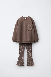 SOFT TOUCH FLARE T-SHIRT AND LEGGINGS SET