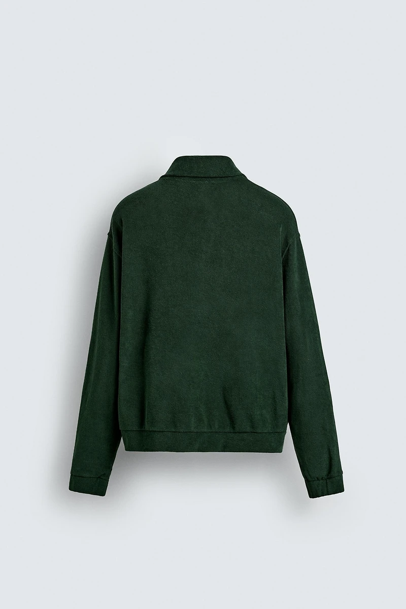 TOWEL ZIP-UP SWEATSHIRT