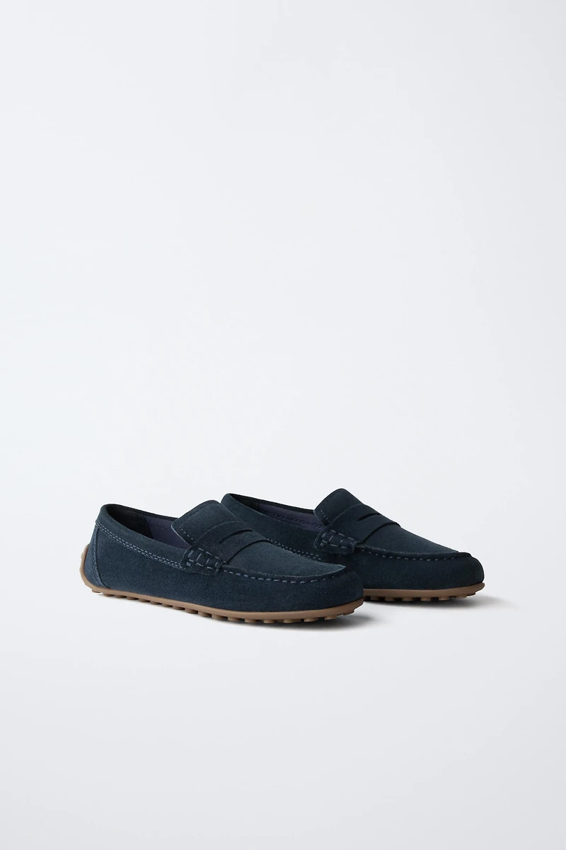 SPLIT LEATHER LOAFERS