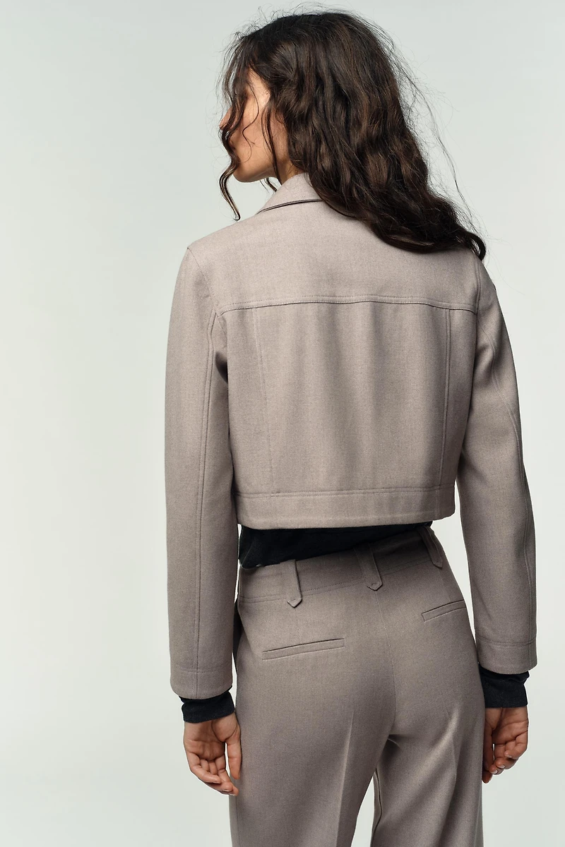 VESTE COURTE À FERMETURE ÉCLAIR