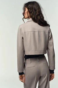 VESTE COURTE À FERMETURE ÉCLAIR