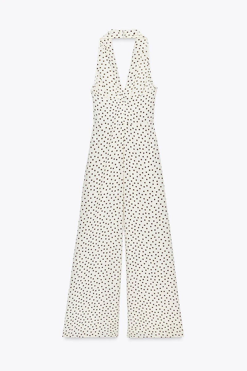 COMBINAISON HALTER À POIS