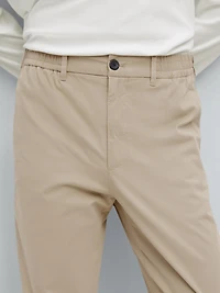 Cotton blend jogger fit trousers
