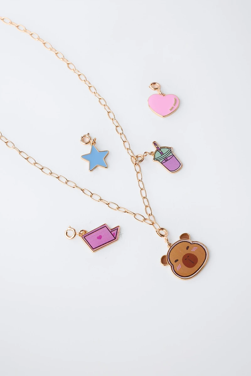 INTERCHANGEABLE MULTICHARM NECKLACE