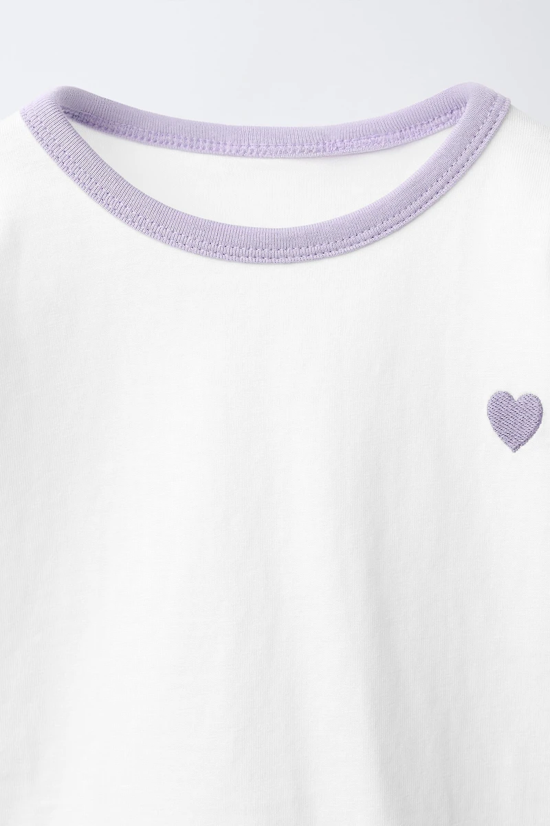 EMBROIDERED CONTRAST T-SHIRT