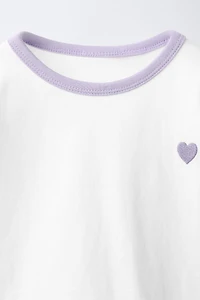 EMBROIDERED CONTRAST T-SHIRT