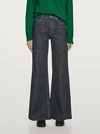 Flared high-waist jeans