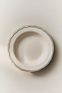 ASSIETTE CREUSE FAÏENCE FILET CONTRASTÉ