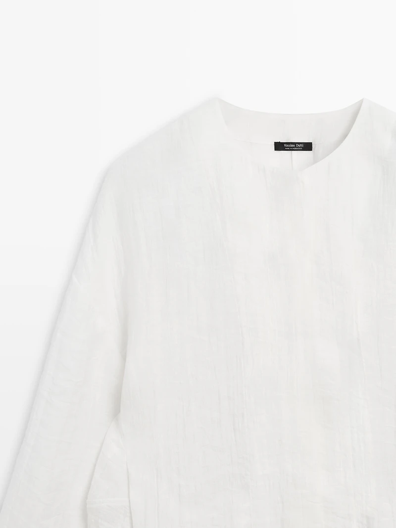 Flowing bomber shirt