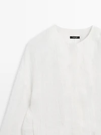Flowing bomber shirt