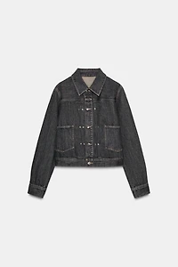 TRF PLEATED SEAM DENIM JACKET