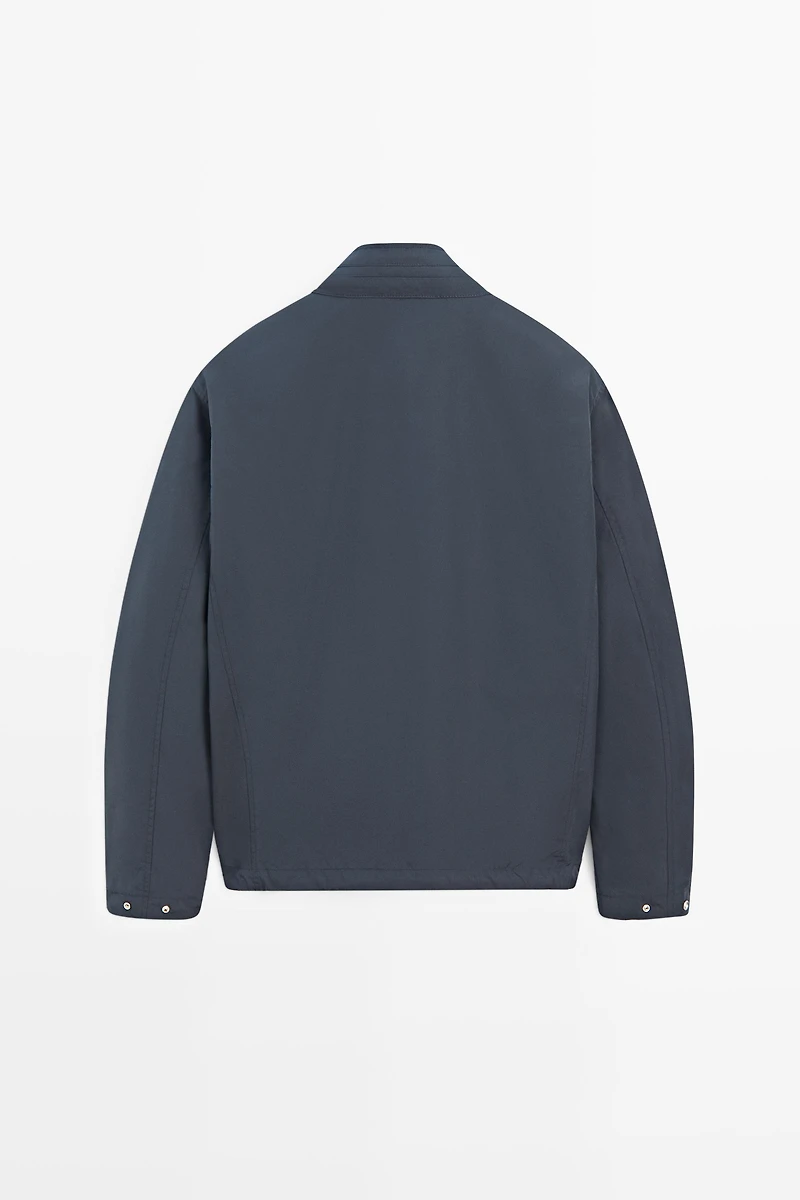 Technical fabric jacket with pocket details