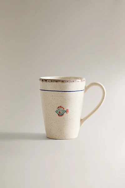 TASSE GRÈS POISSON