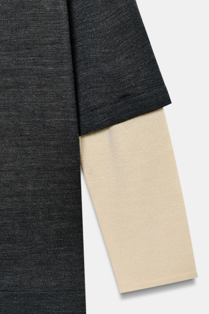 DOUBLE LAYER KNIT JUMPER