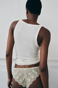 FLORAL EMBROIDERED LACE PANTIES