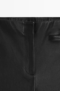 Leather capris