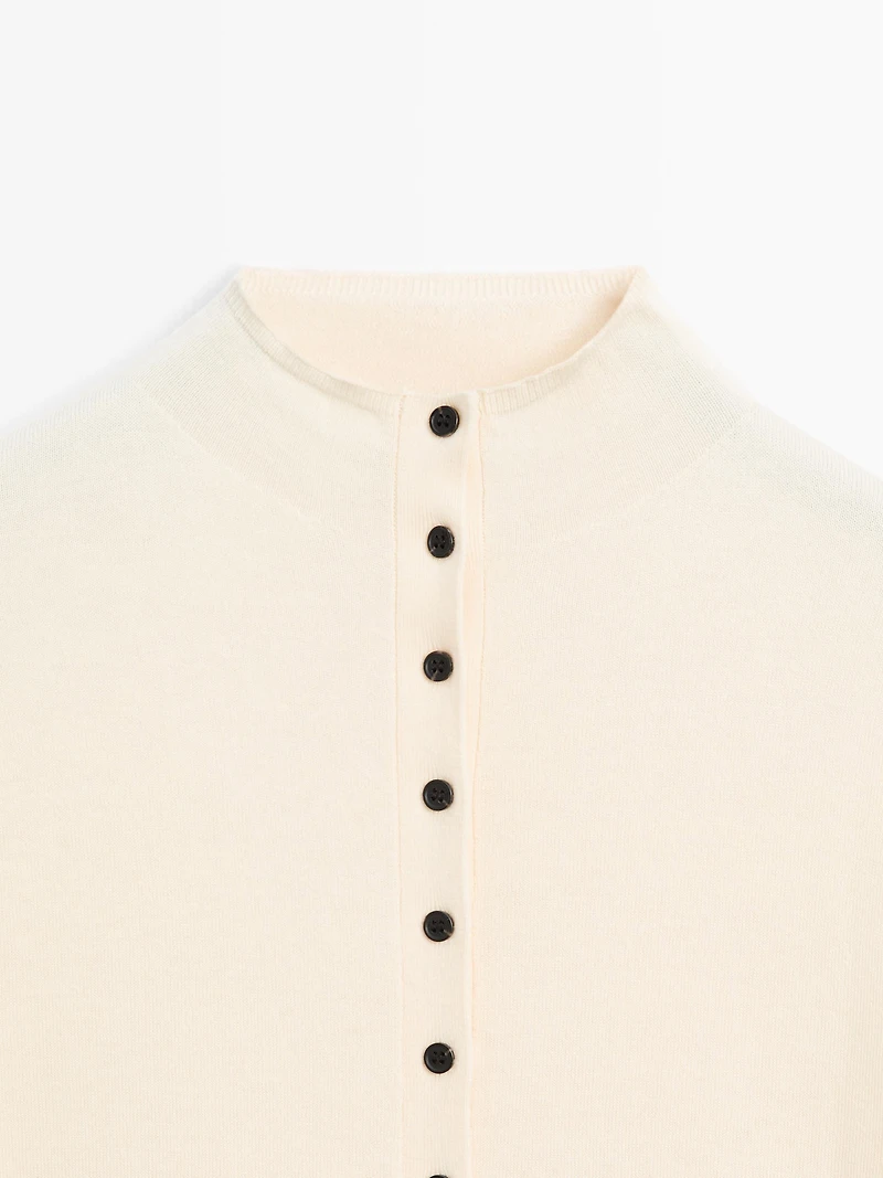 Cardigan à col montant