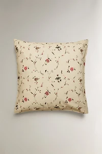 TAIE D’OREILLER COTON LIN FLEURS | KATHARINE POLE