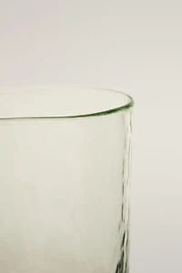 HAMMERED EFFECT GLASS SOFT DRINK TUMBLER