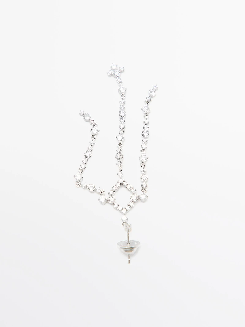 Rhinestone chandelier earrings