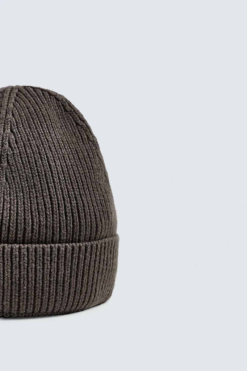 COTTON-CASHMERE KNIT HAT