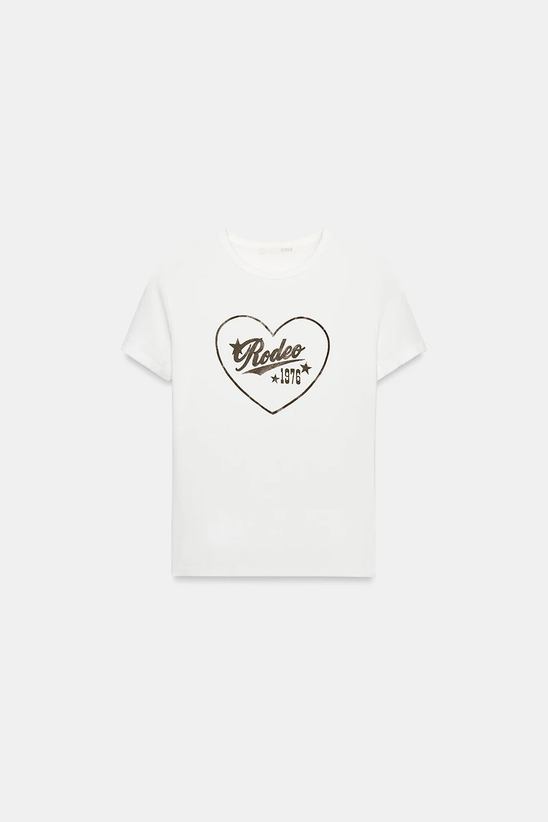 T-SHIRT MANCHES COURTES ET INSCRIPTION