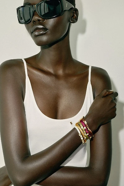 LOT DE 5 BRACELETS TISSUS ET BIJOUX