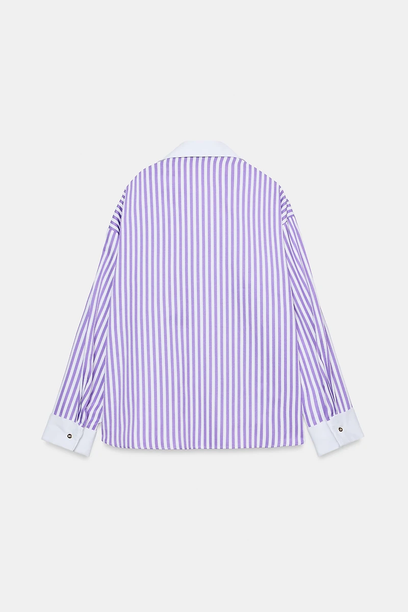 STRIPED POPLIN SHIRT