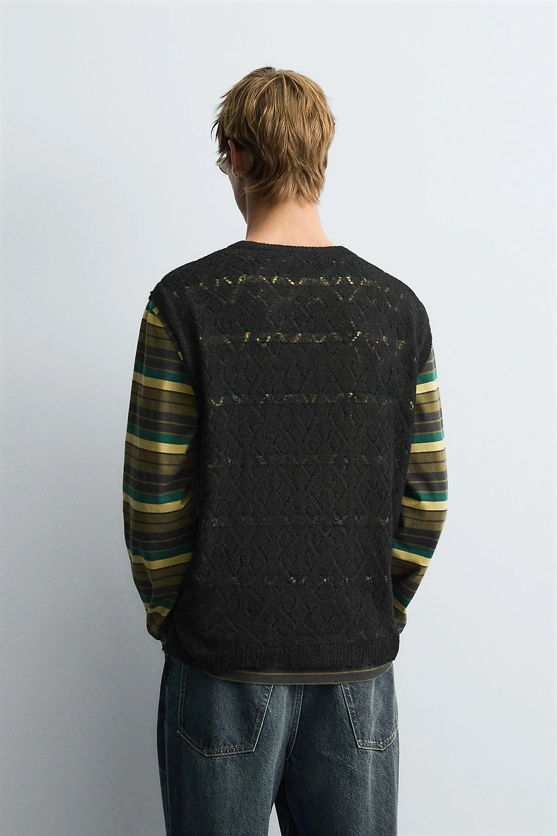 KNIT LACE VEST