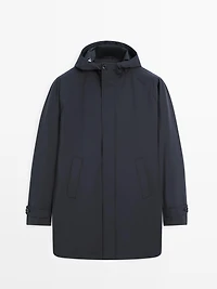 Long hooded parka