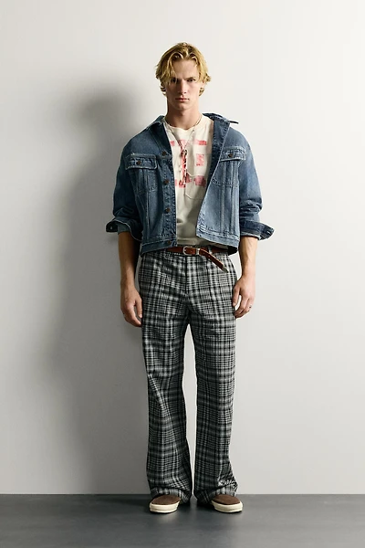 RELAXED FIT DENIM JACKET WITH TABS