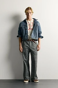 RELAXED FIT DENIM JACKET WITH TABS