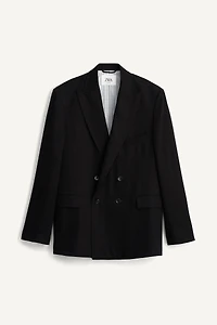 VESTE DE COSTUME À BOUTONNAGE CROISÉ LIN ET LYOCELL