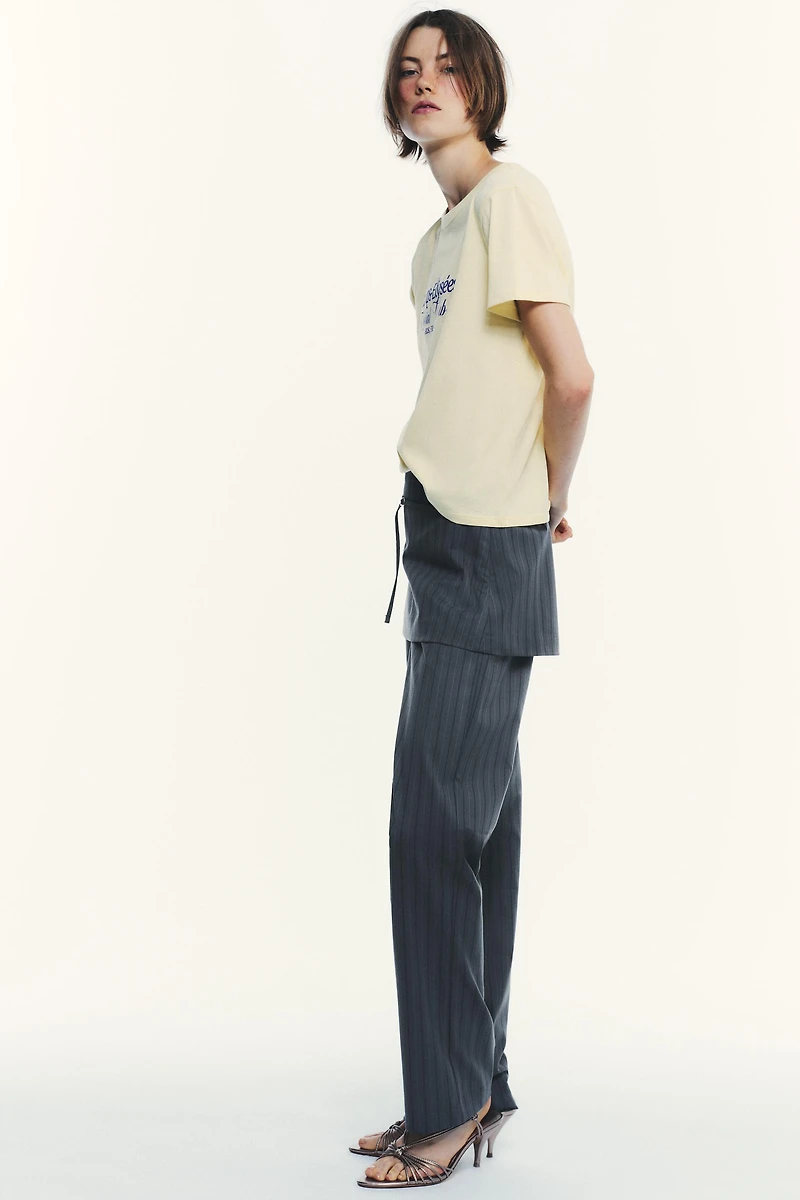 PANTALON-JUPE À RAYURES TENNIS
