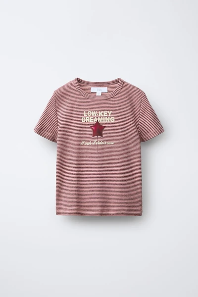 STRIPED PRINT T-SHIRT