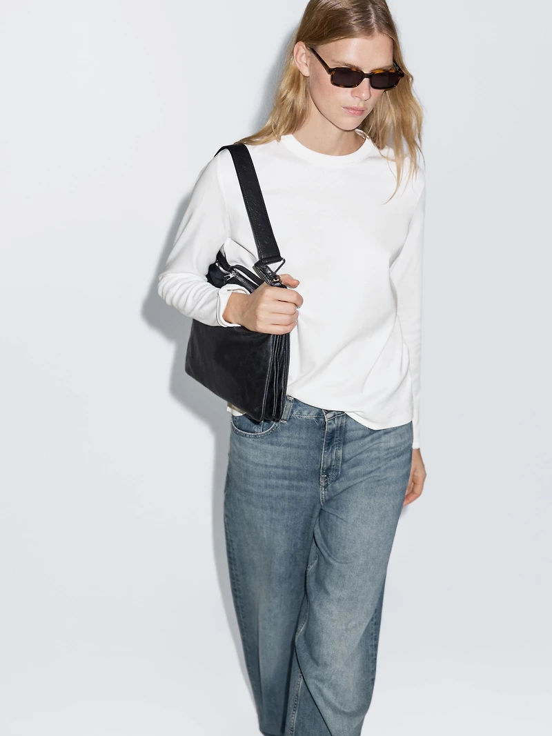 T-shirt à manches longues 100 % coton interlock