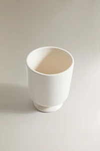CREAM CERAMIC TOOTHBRUSH TUMBLER