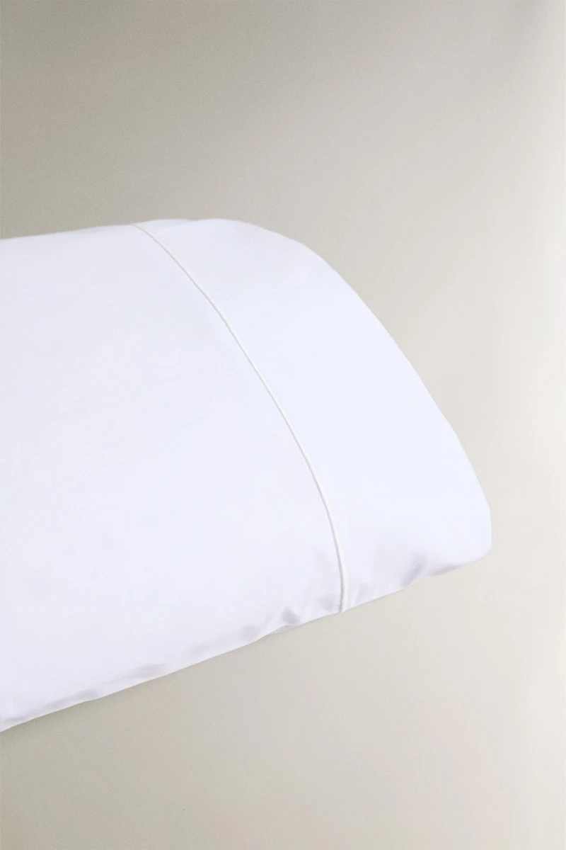 SCALLOPED EDGE COTTON PERCALE PILLOWCASE (800 THREAD COUNT)