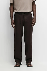 Total look 100% linen pants