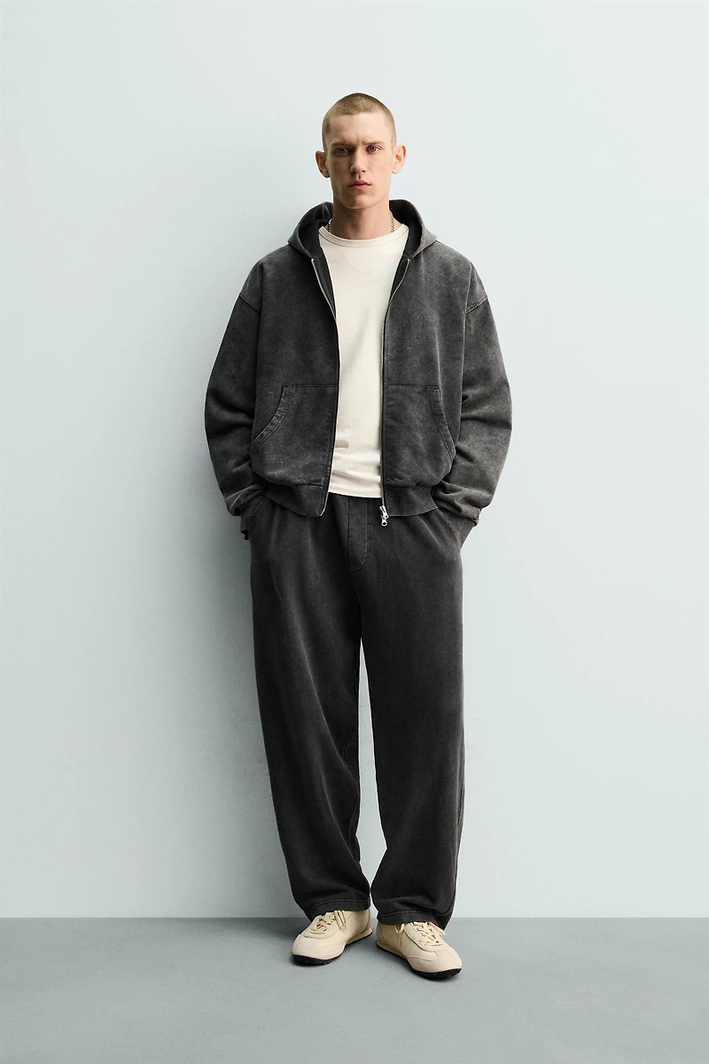 WASHED BALLOON FIT JOGGING PANTS