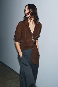 DRAPED WRAP TOP ZW COLLECTION