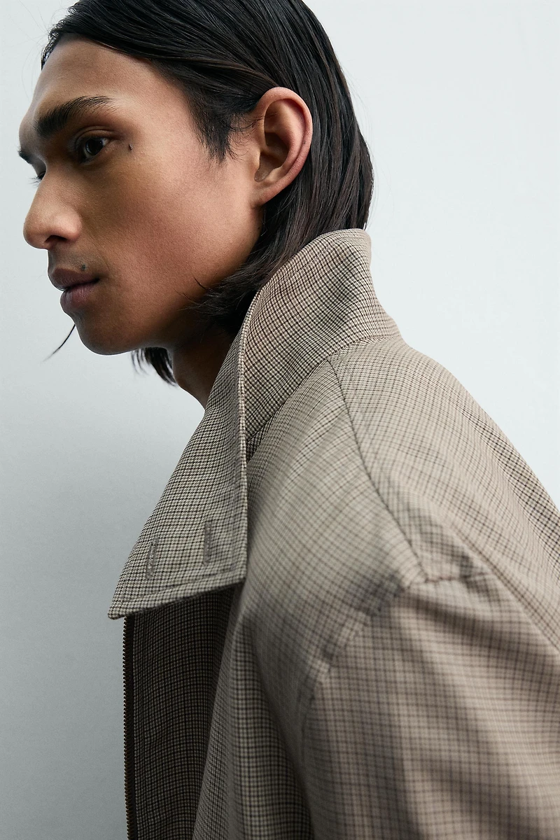 HOUNDSTOOTH RELAXED FIT JACKET