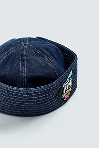 DONALD DUCK PATCH DENIM HAT HARRY LAMBERT FOR ZARA X DISNEY