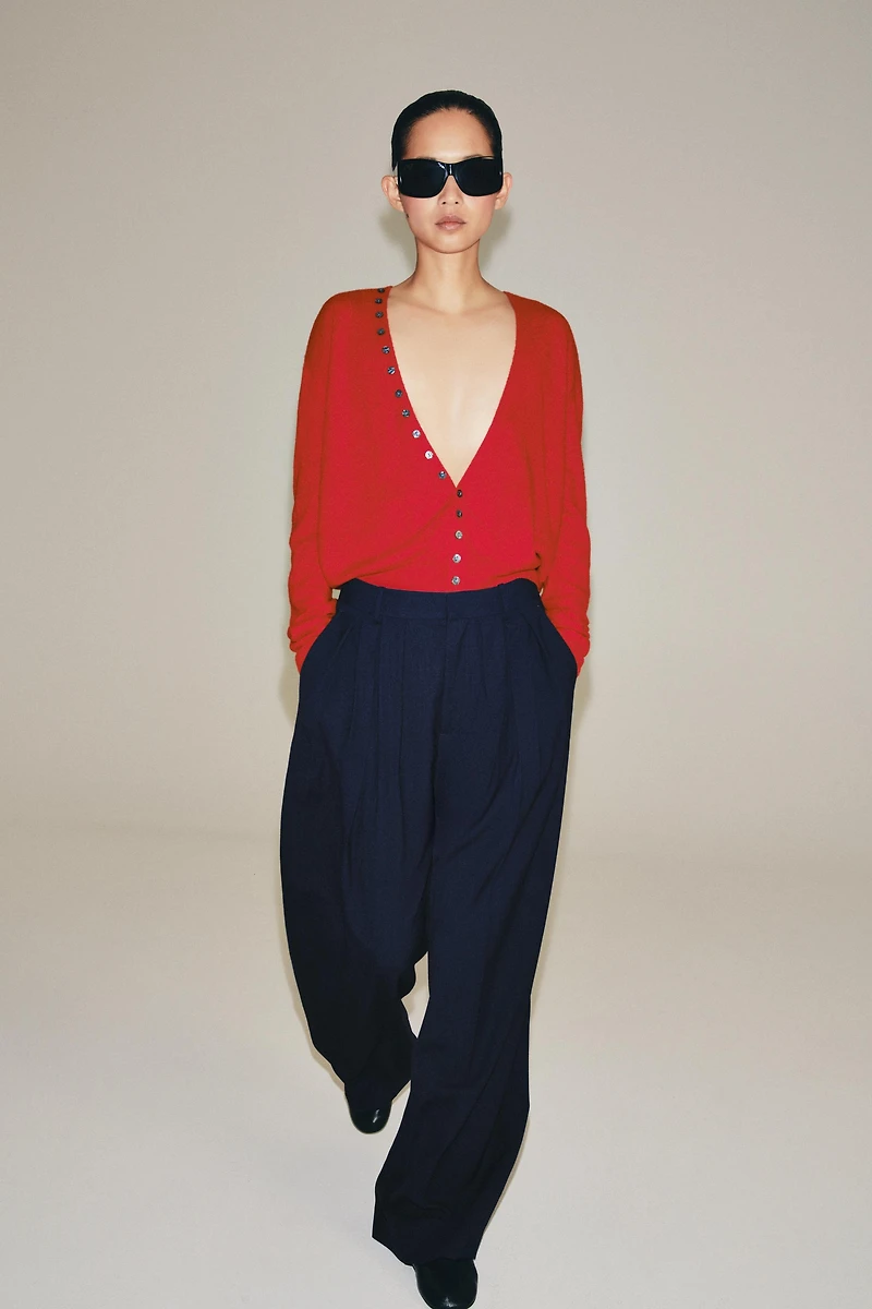 EXTRA SOFT 100% WOOL V-NECK JACKET